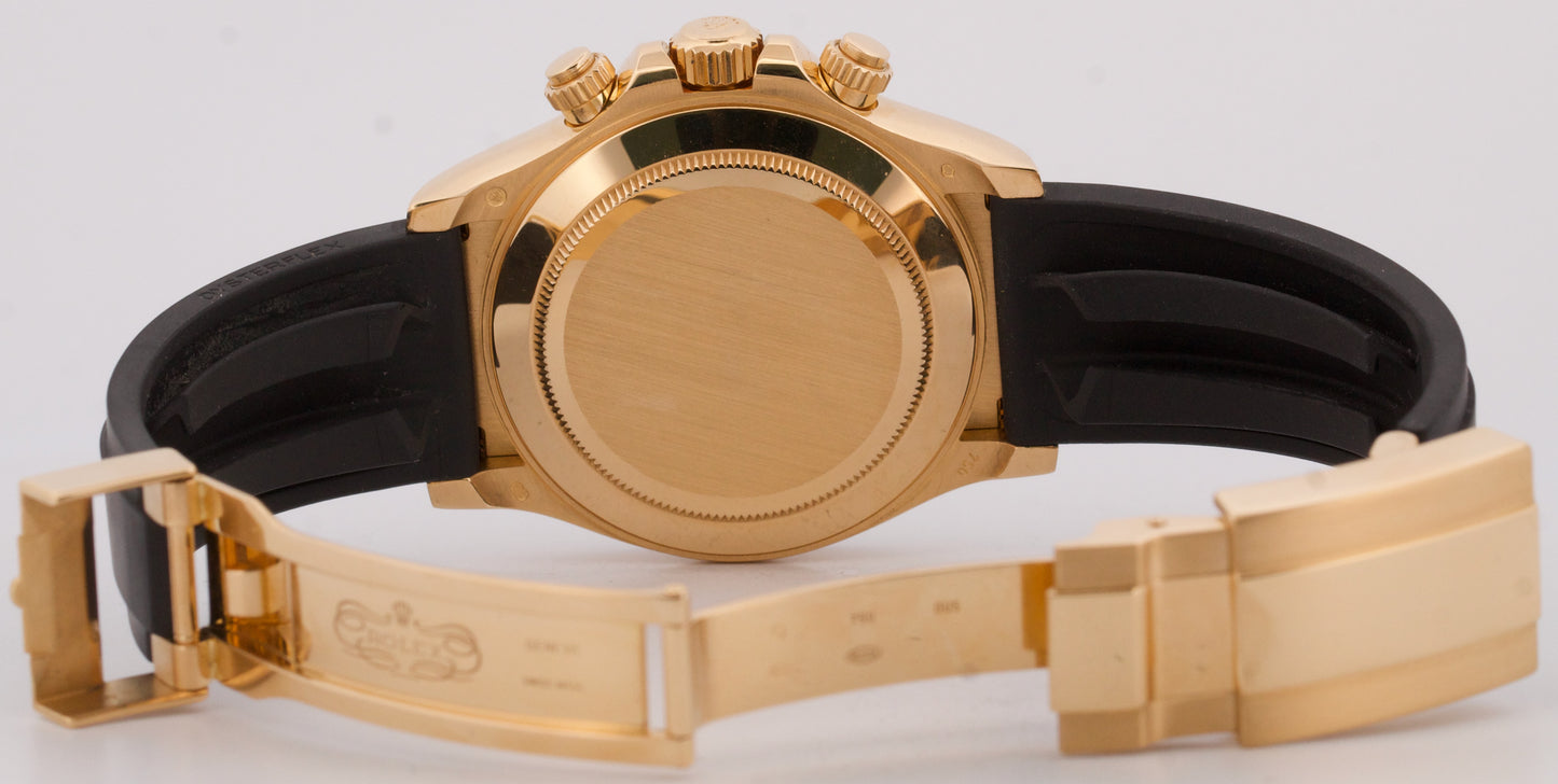 MINT Rolex Daytona 18K Gold CHAMPAGNE Pikachu YML Oysterflex 116518 LN Watch BOX