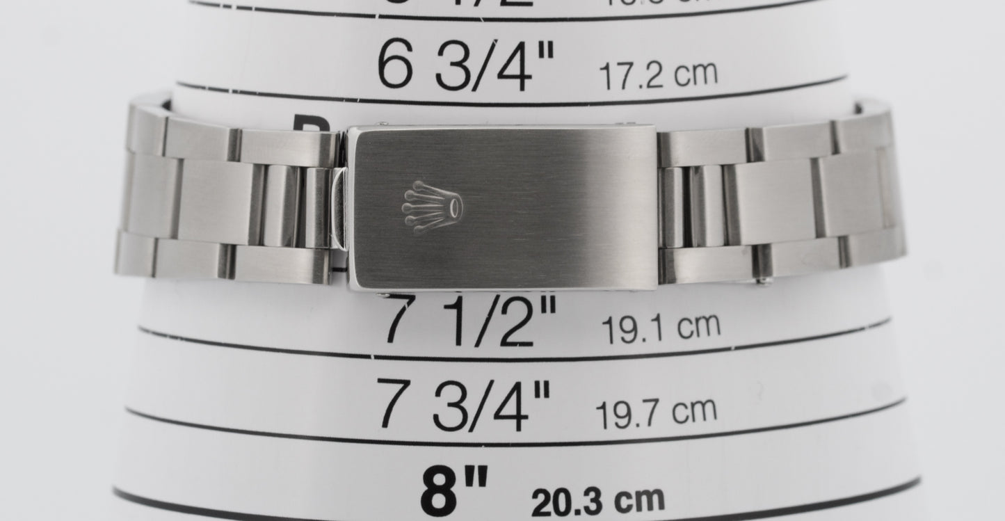 MINT Rolex Air-King Precision BLUE Stainless Steel 3-6-9 34mm Watch 14000