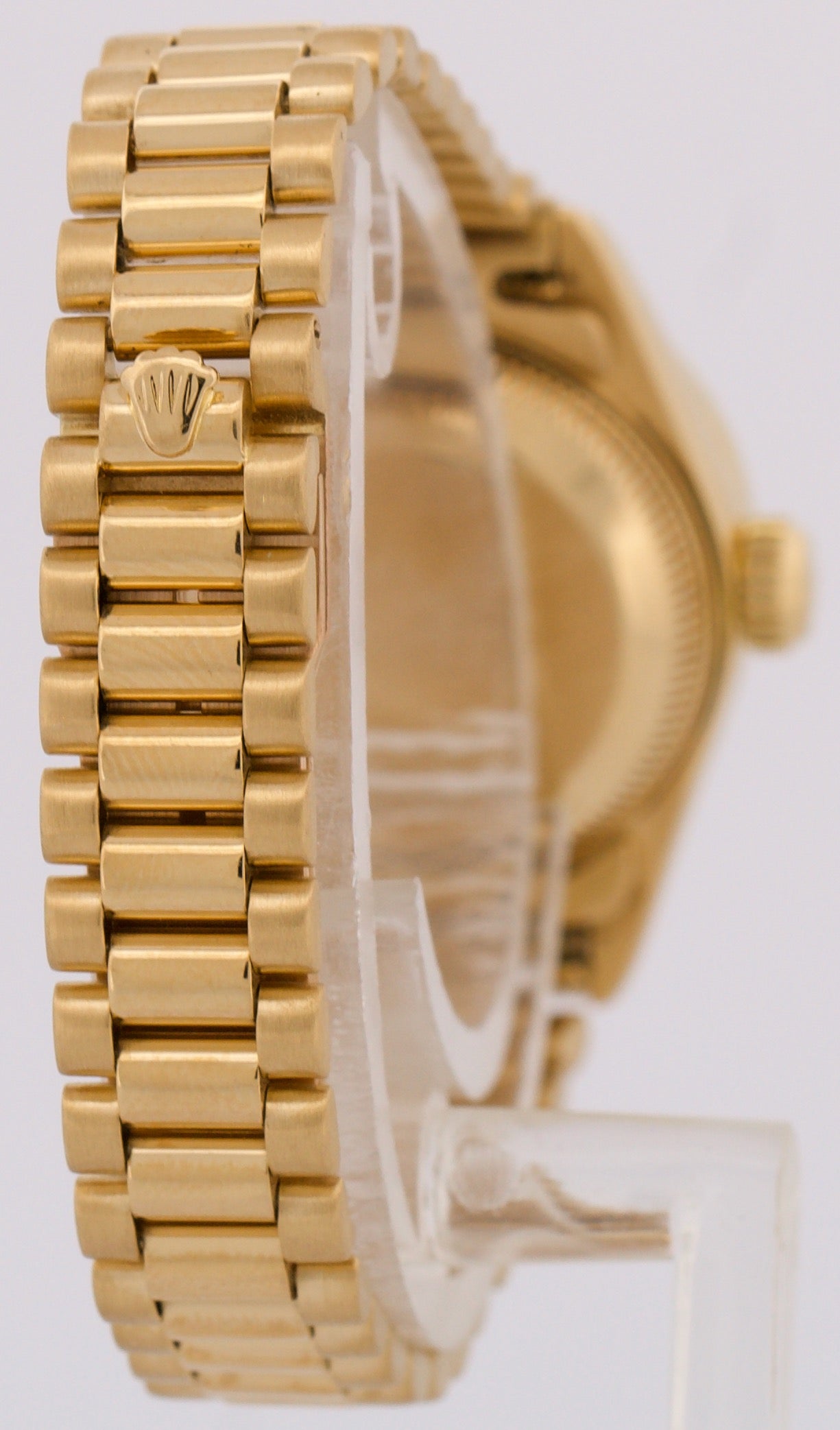 VINTAGE Ladies Rolex DateJust President 26mm CHAMPAGNE DIAMOND 18K Gold 69138