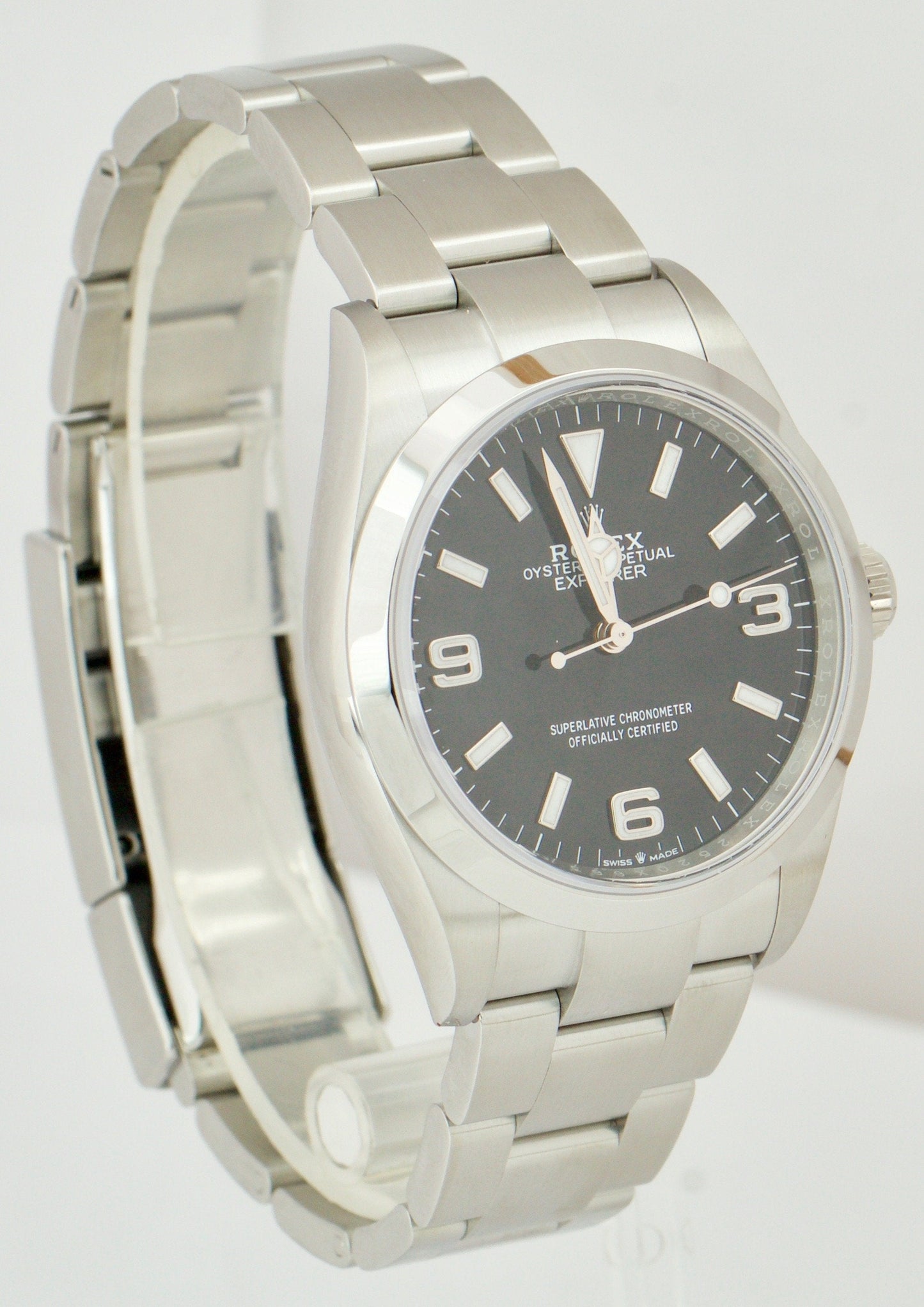 MINT 2022 Rolex Explorer I Black 36mm Stainless Steel Oyster Watch 124270 B+P