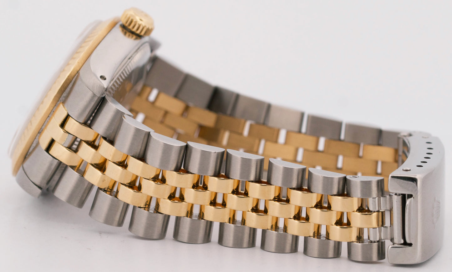 Rolex DateJust 31mm Midsize Two-Tone CHAMPAGNE 18K Yellow Gold Fluted 68273