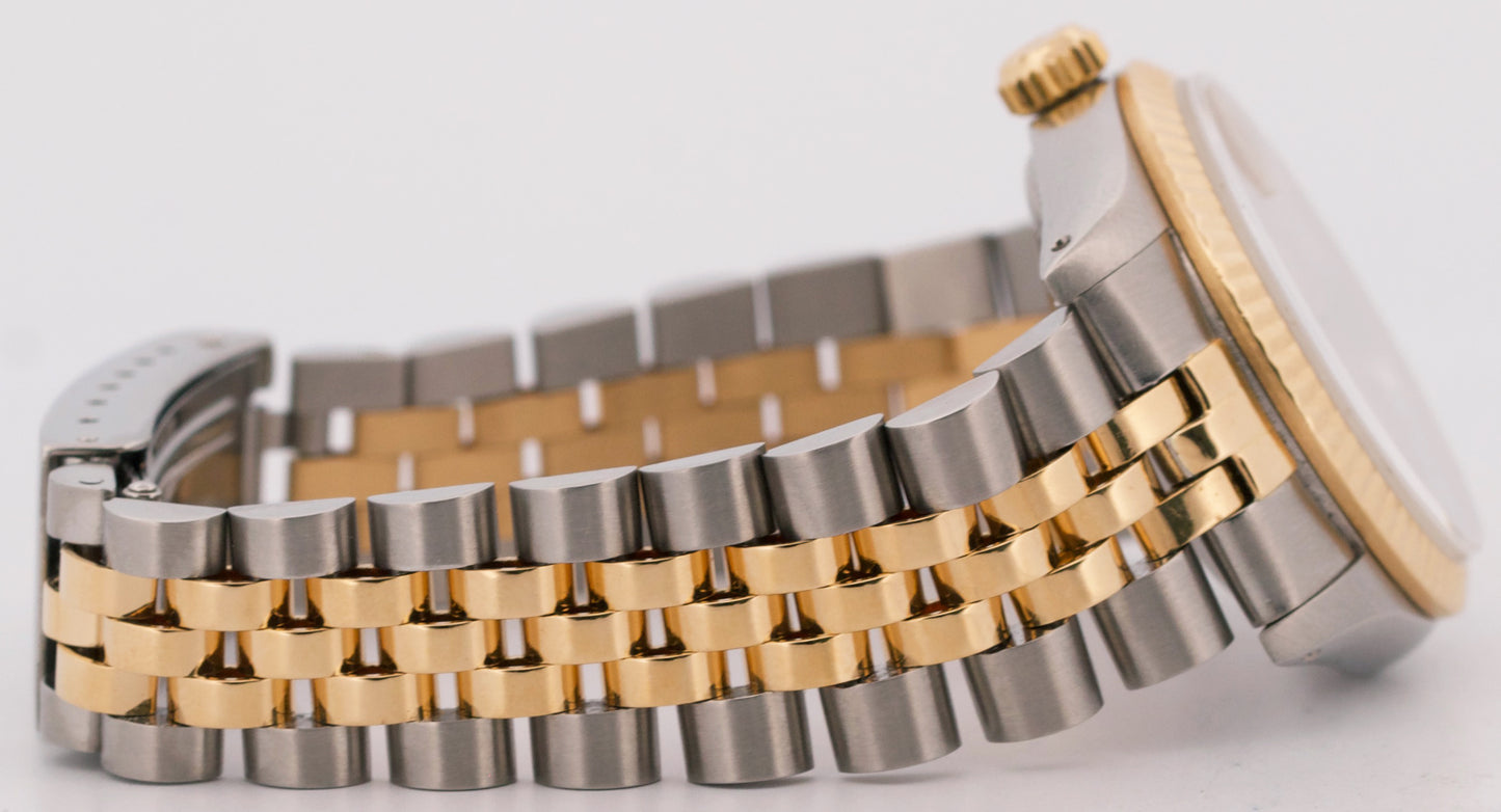 Rolex DateJust 31mm Midsize Two-Tone CHAMPAGNE 18K Yellow Gold Fluted 68273