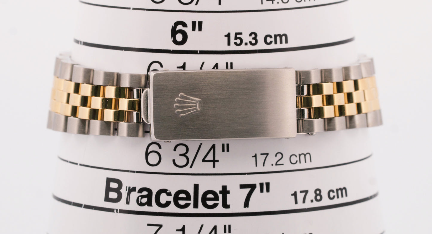 Rolex DateJust 31mm Midsize Two-Tone CHAMPAGNE 18K Yellow Gold Fluted 68273
