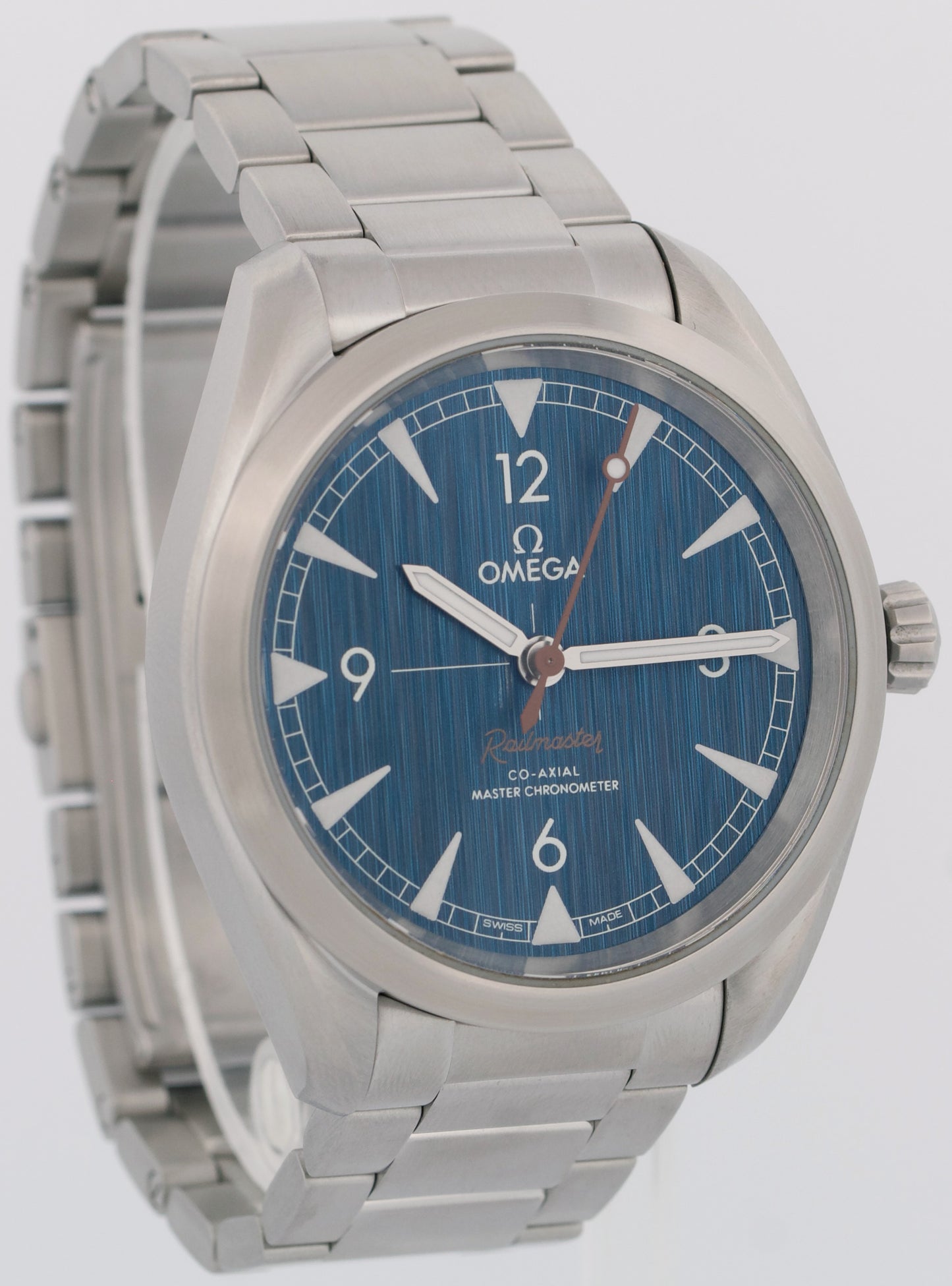 Omega Seamaster Railmaster Stainless Steel BLUE 40mm 220.10.40.20.03.001 BOX