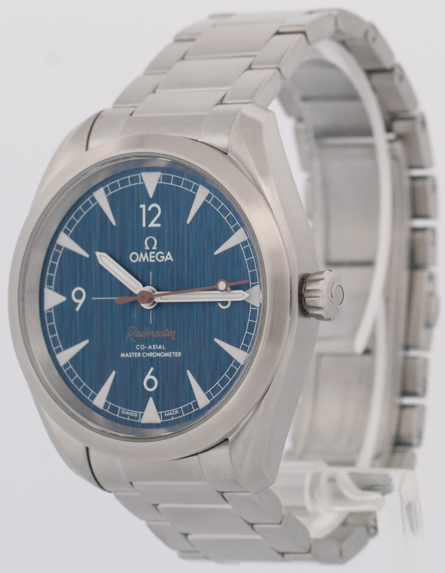 Omega Seamaster Railmaster Stainless Steel BLUE 40mm 220.10.40.20.03.001 BOX