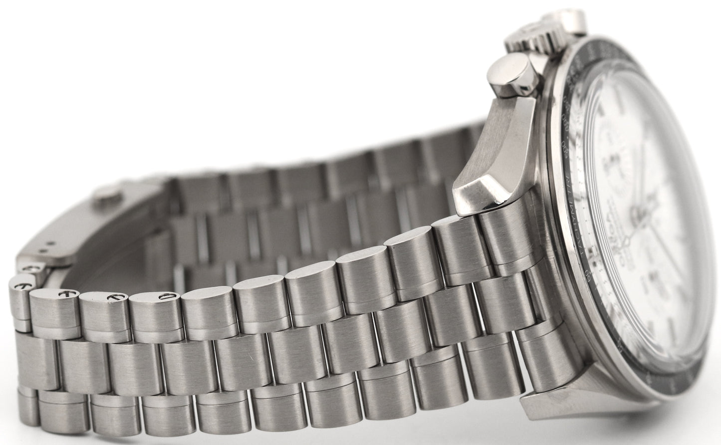 2022 PAPERS Omega Speedmaster Moonwatch 18k SILVER 42mm 310.60.42.50.02.001 BOX