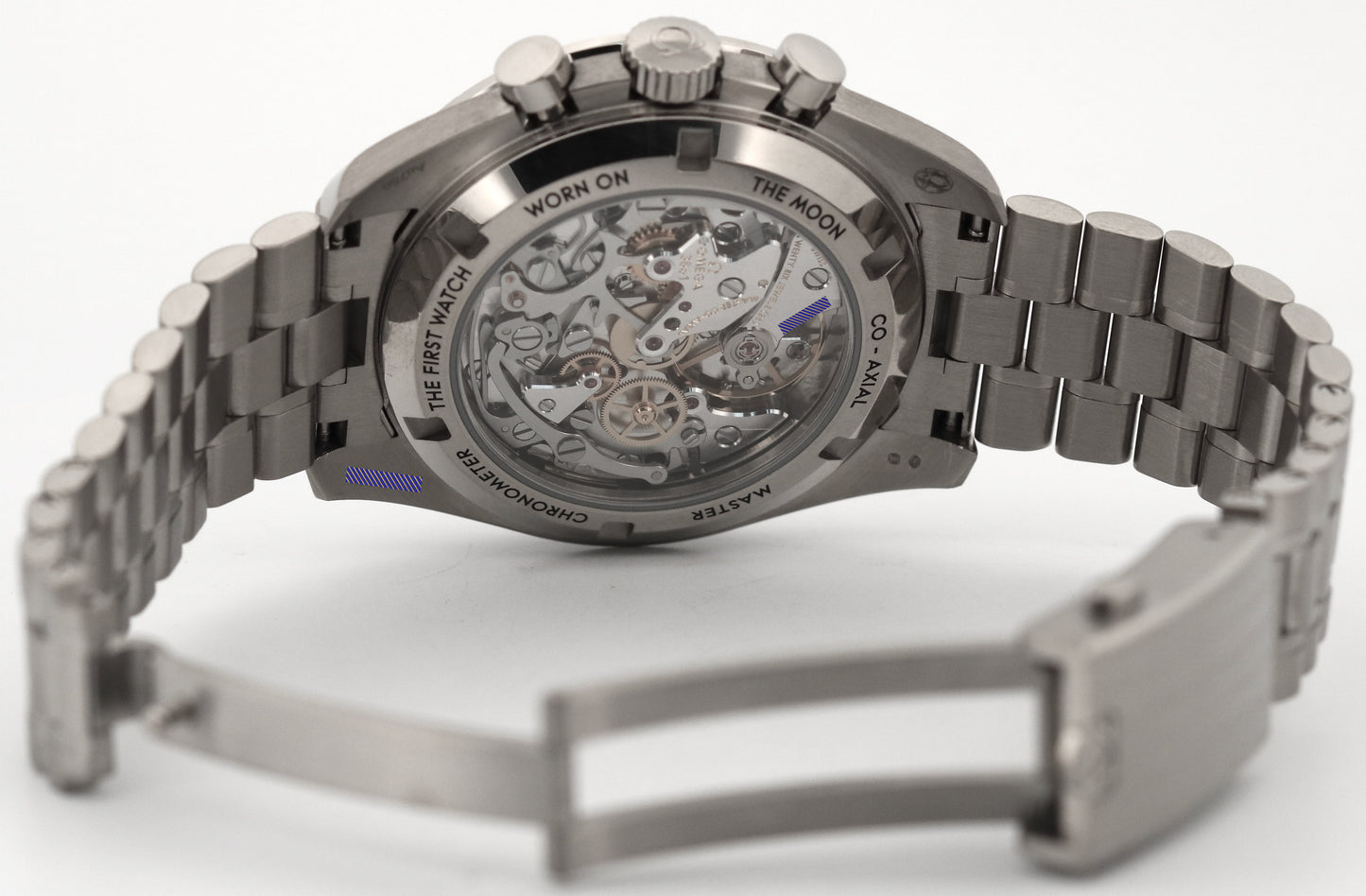2022 PAPERS Omega Speedmaster Moonwatch 18k SILVER 42mm 310.60.42.50.02.001 BOX