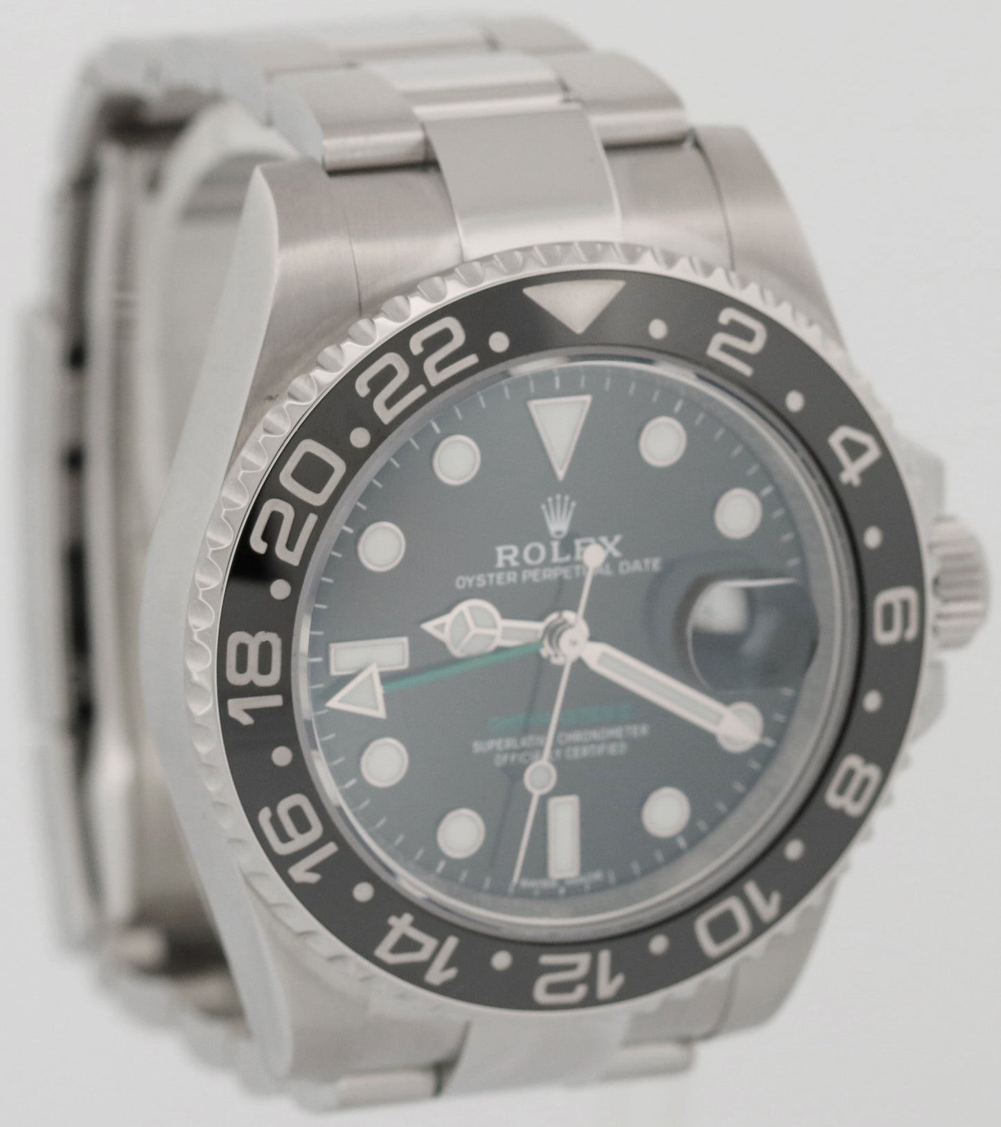 PAPERS Rolex GMT-Master II BLACK Green Stainless Ceramic 40mm 116710 LN BOX