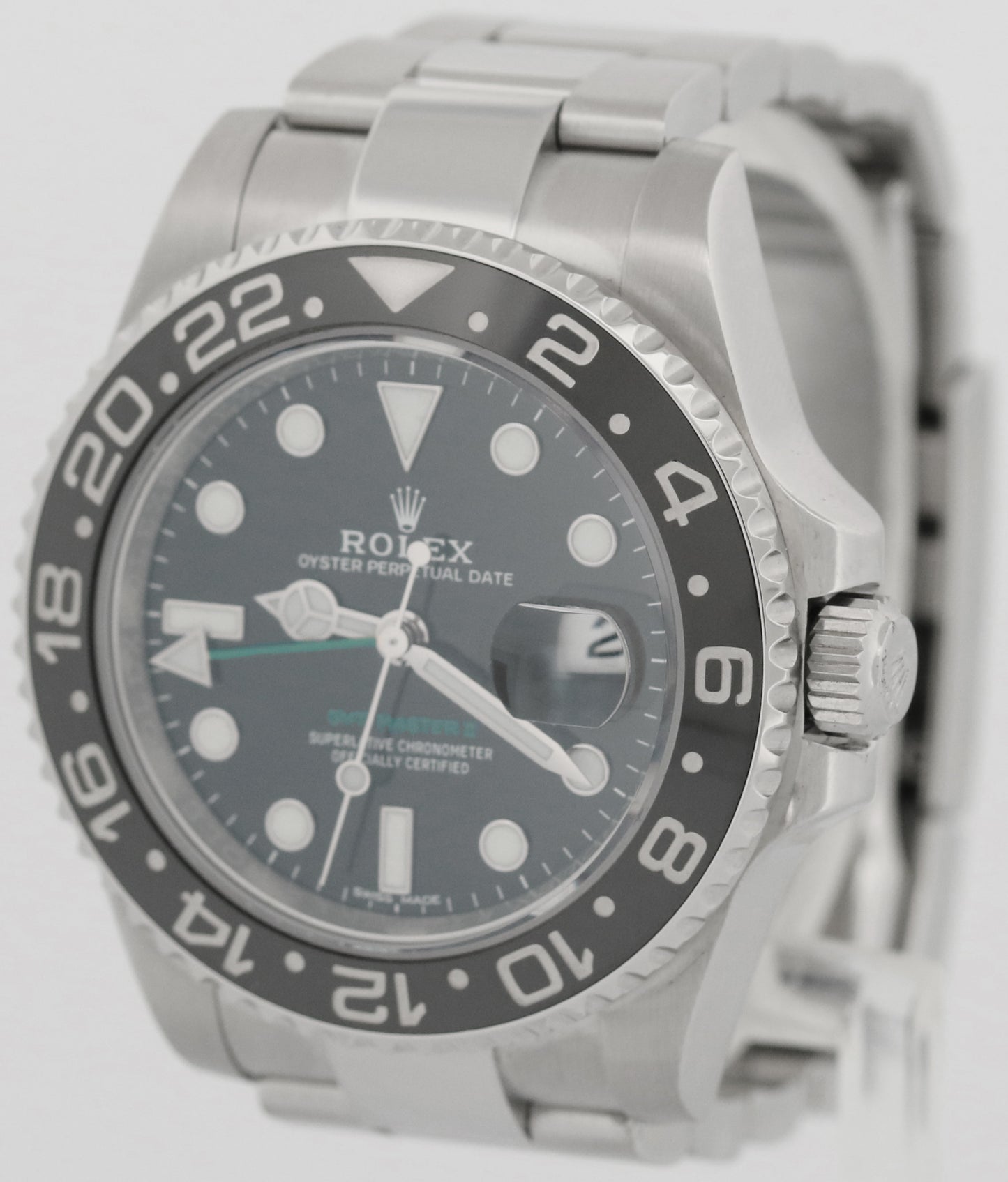 PAPERS Rolex GMT-Master II BLACK Green Stainless Ceramic 40mm 116710 LN BOX