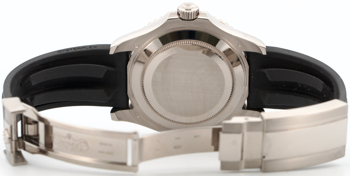 2019 PAPERS Rolex Yacht-Master BLACK 18K White Gold Oysterflex 42mm 226659 BOX