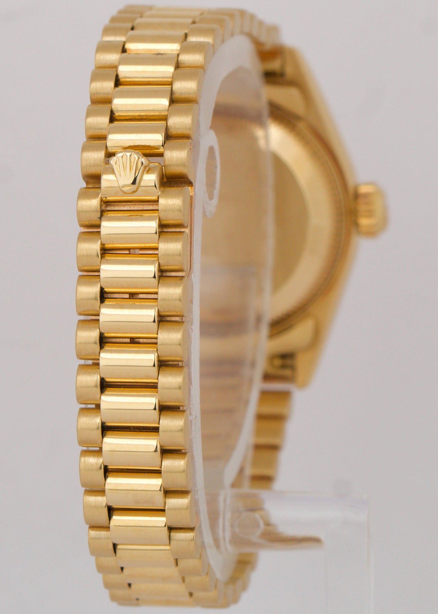 Ladies Rolex DateJust President 26mm FACTORY CHAMPAGNE DIAMOND 18K 69178 BOX