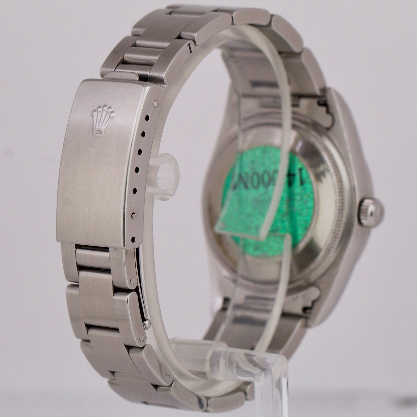 Rolex Air-King Precision BLACK Stainless Steel 34mm Automatic Watch 14000M