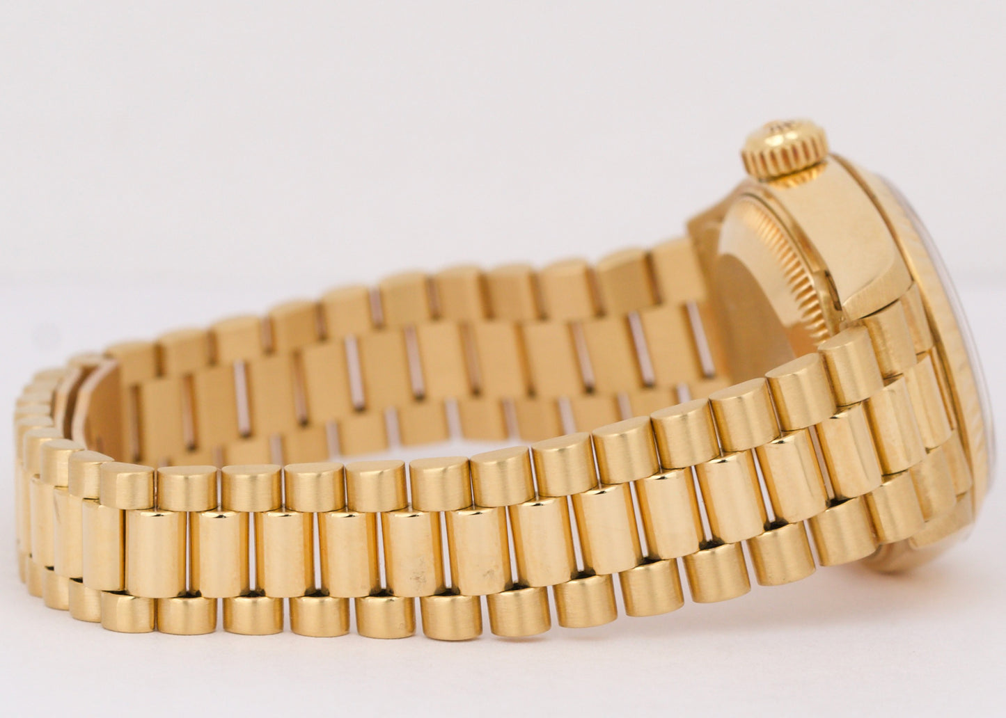 Ladies Rolex DateJust President 26mm FACTORY CHAMPAGNE DIAMOND 18K 69178 BOX