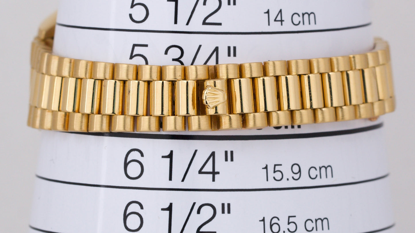 Ladies Rolex DateJust President 26mm FACTORY CHAMPAGNE DIAMOND 18K 69178 BOX