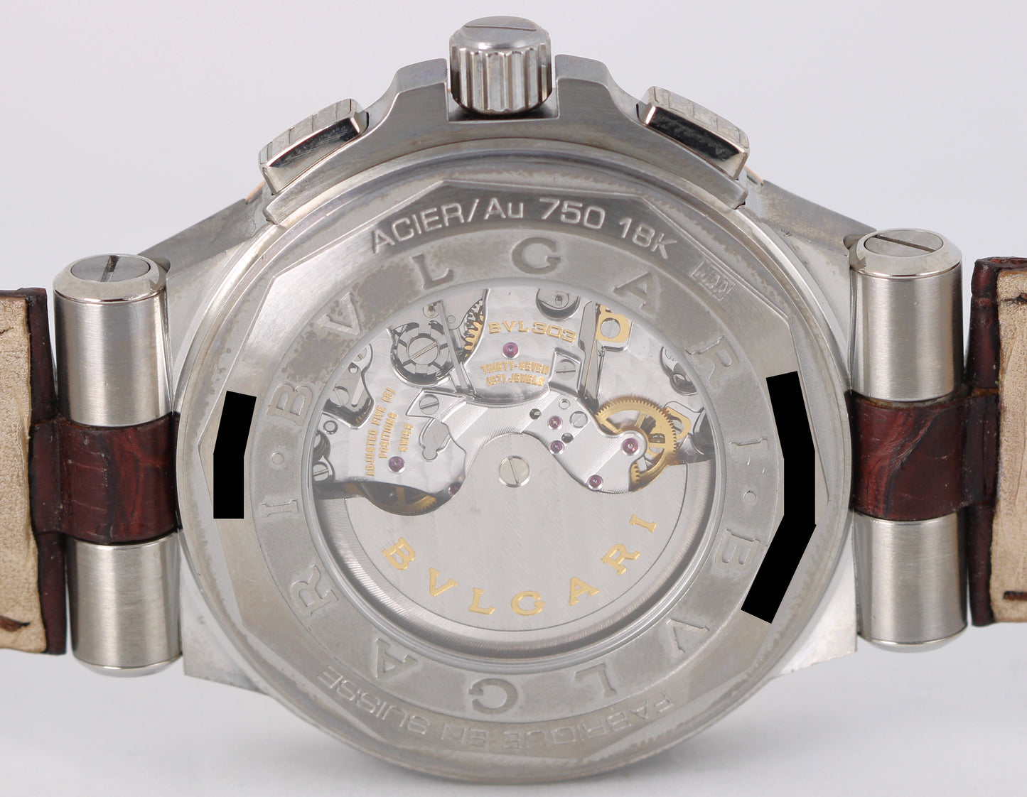 Bvlgari Diagono Two-Tone 18k Rose Gold Steel Silver 42mm DGP42SGCH Watch