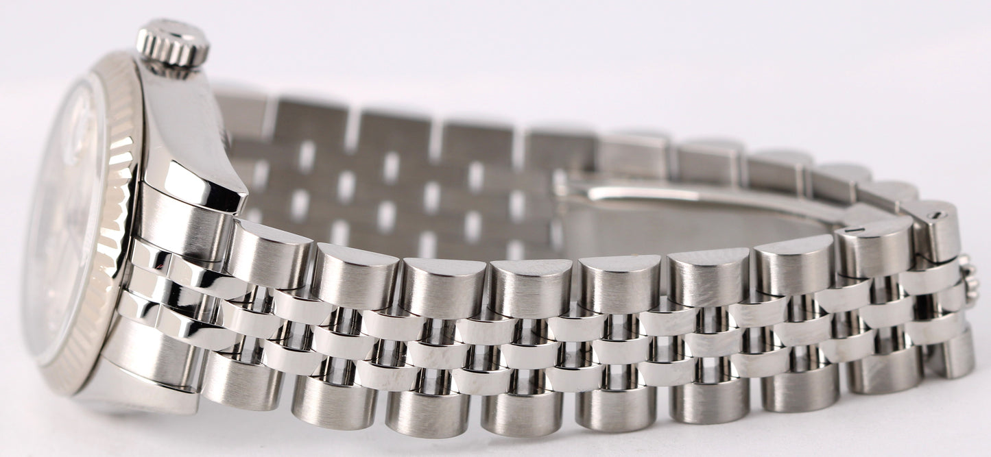 Rolex Datejust Stainless Steel Silver DIAMOND 26mm Jubilee Fluted 179174 Watch