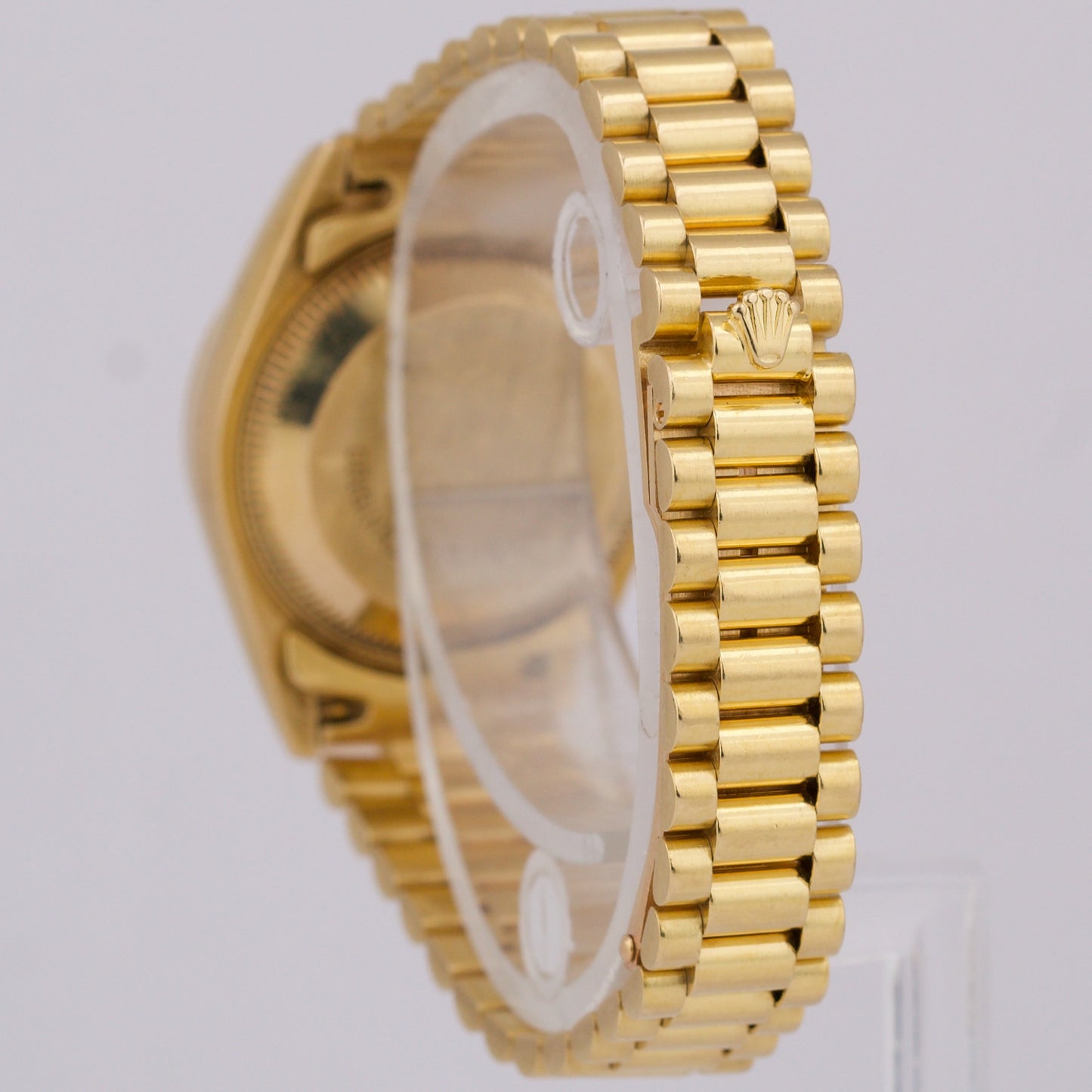 Ladies Rolex DateJust President 26mm FACTORY CHAMPAGNE DIAMOND 18K Gold 69178