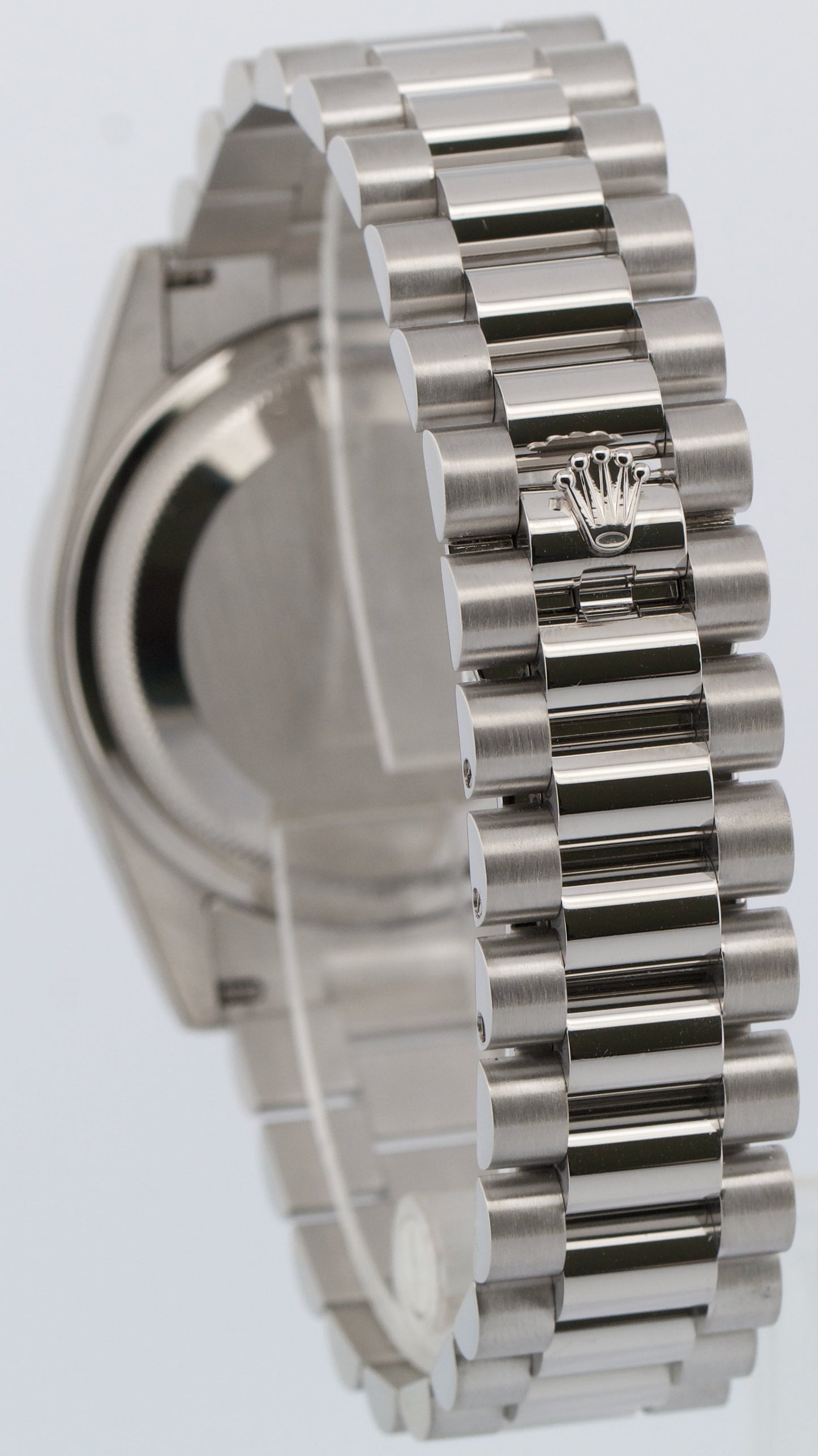 Rolex Day-Date Presidential 36mm GLACIER BLUE WAVE 950 Platinum Watch 118206 BOX