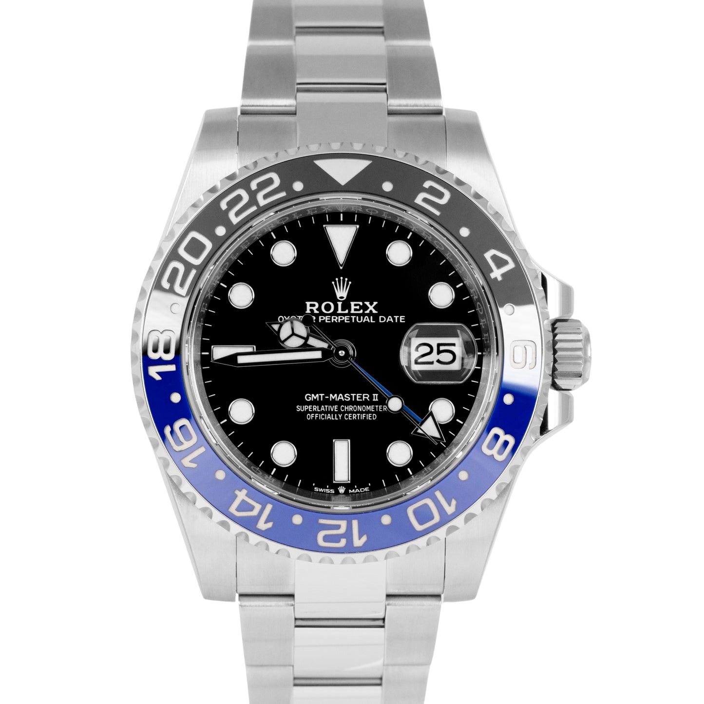 MINT NEW PAPERS Rolex GMT-Master II Blue BATMAN Oyster 40mm 126710 BLNR BOX