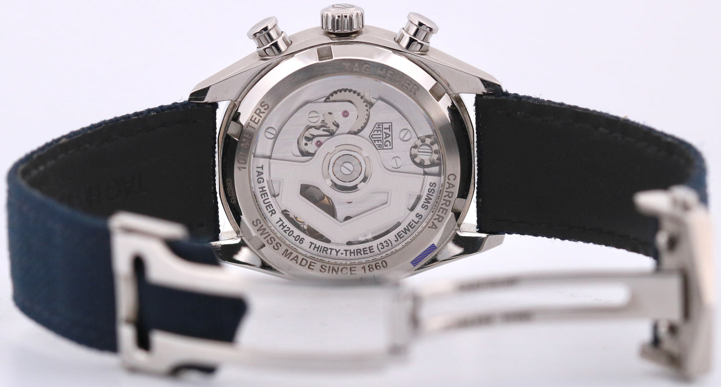 PAPERS Tag Heuer Carrera Skipper BLUE Stainless Steel 39mm CBS2213.FN6002 BOX