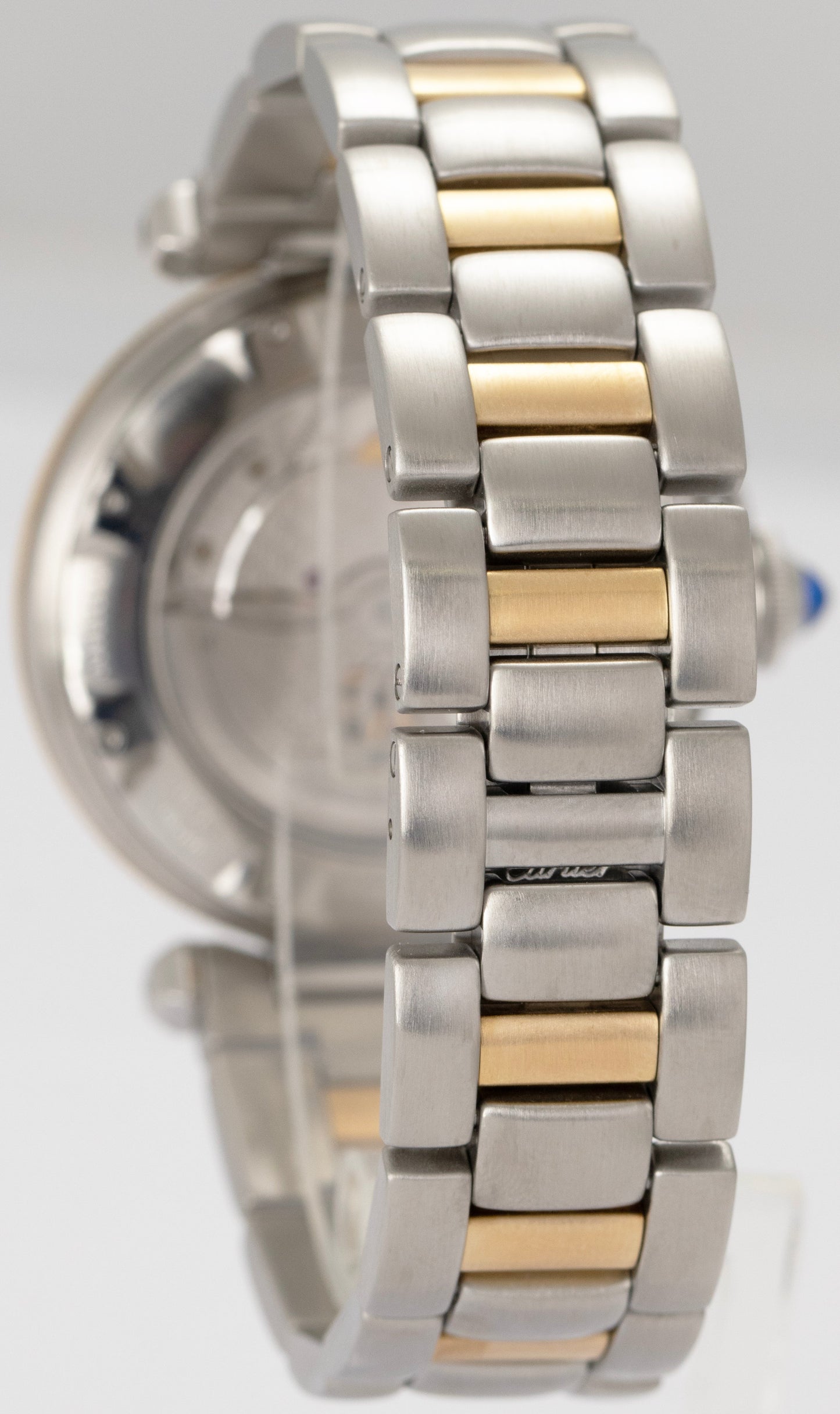 Cartier Pasha 2378 Stainless Two-Tone Gold Steel White 38mm Watch W31035T6
