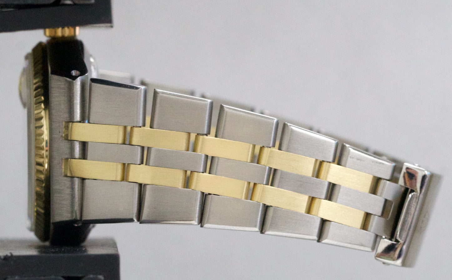 Rolex Oysterquartz DateJust 36mm BLUE Two-Tone 18K Yellow Gold Steel Watch 17013