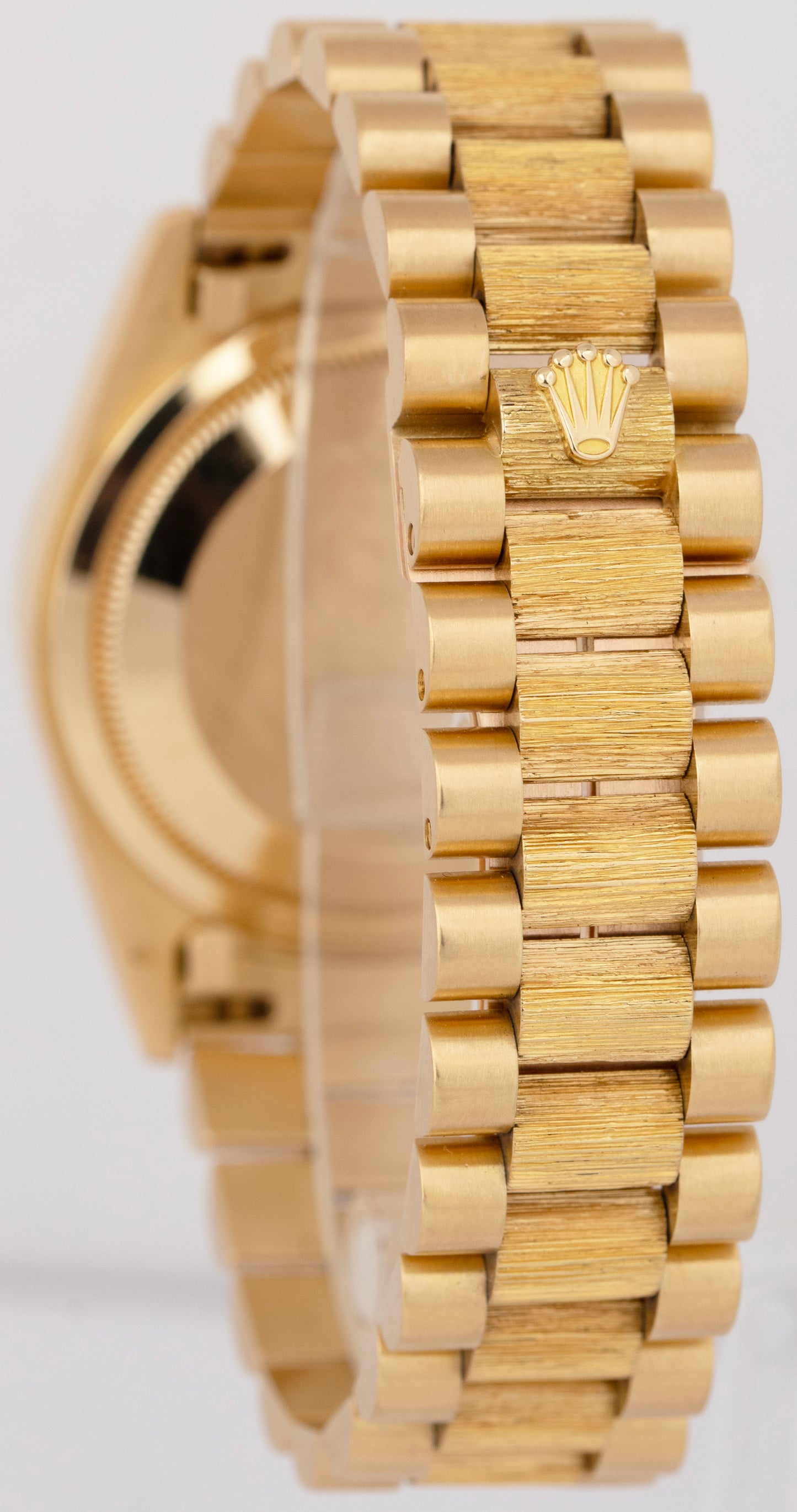 Rolex Day-Date 36mm President Champagne Dial 18K Yellow Gold Bark Watch 18248