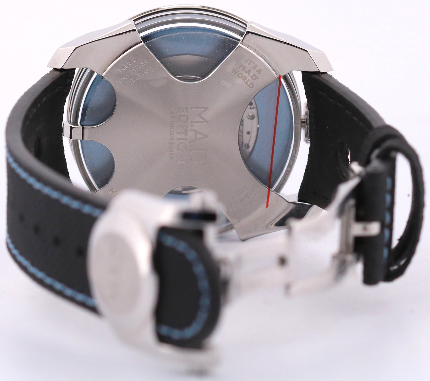 PAPERS MB&F M.A.D.1S ICE BLUE Stainless Steel Automatic Leather 42mm Watch BOX