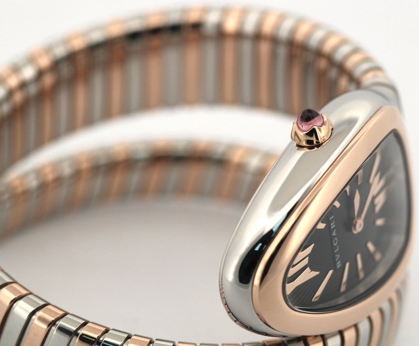 2024 PAPERS BVLGARI Bulgari Serpenti Tubogas 35mm 18K Rose Gold Steel 102123 BOX