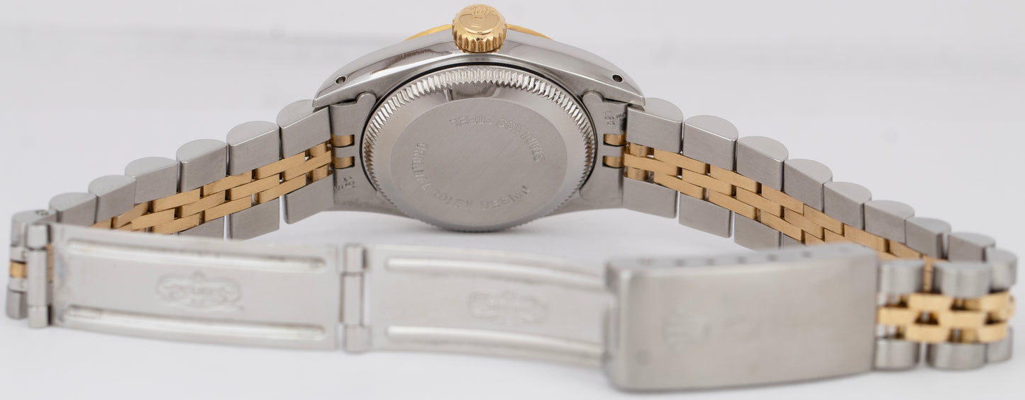 Rolex Oyster Perpetual 24mm Two-Tone Yellow Gold CHAMPAGNE Jubilee Watch 67193