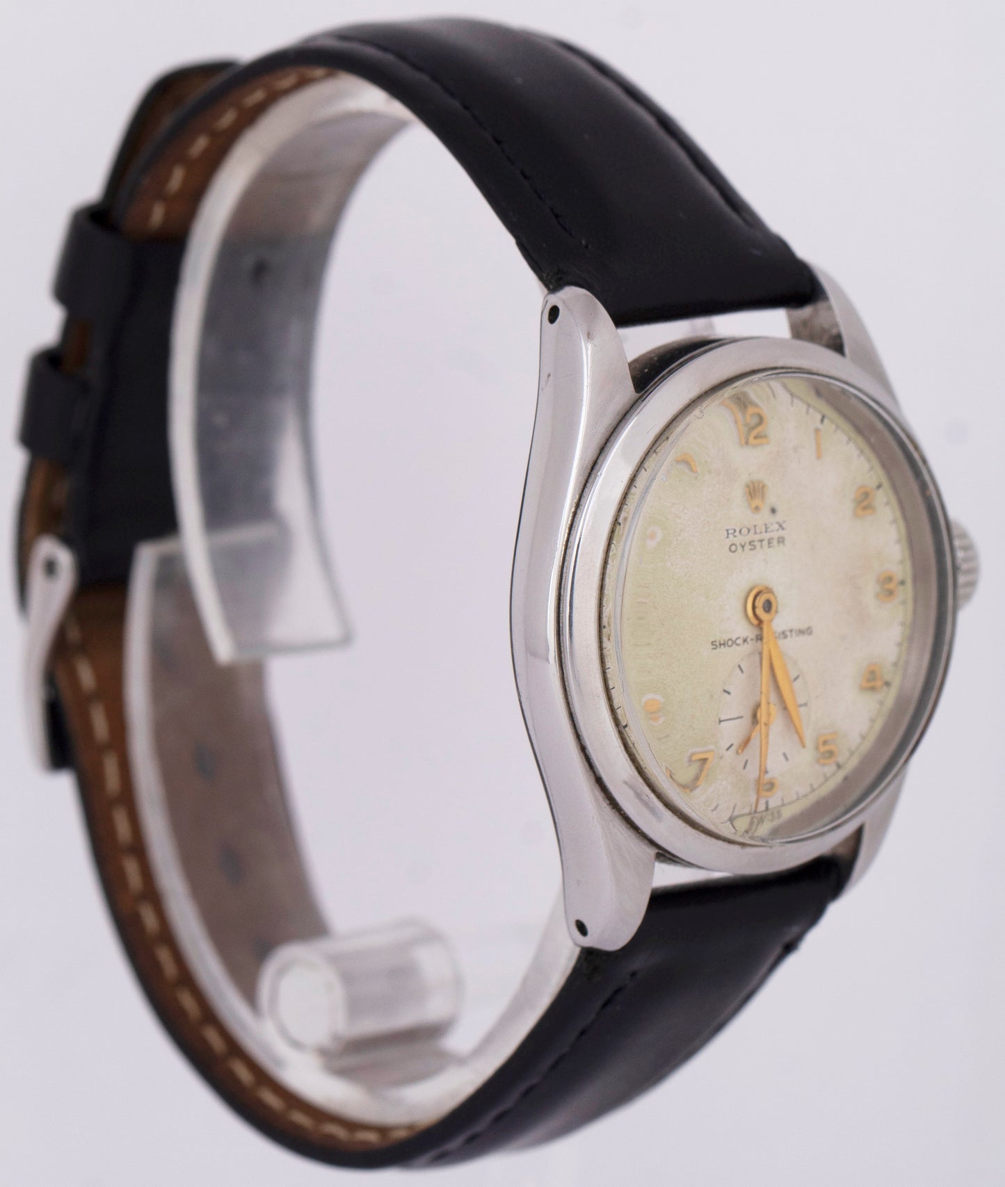 VINTAGE 1953 Rolex Oyster White 32mm Stainless Steel Manual Wind 6244 Watch