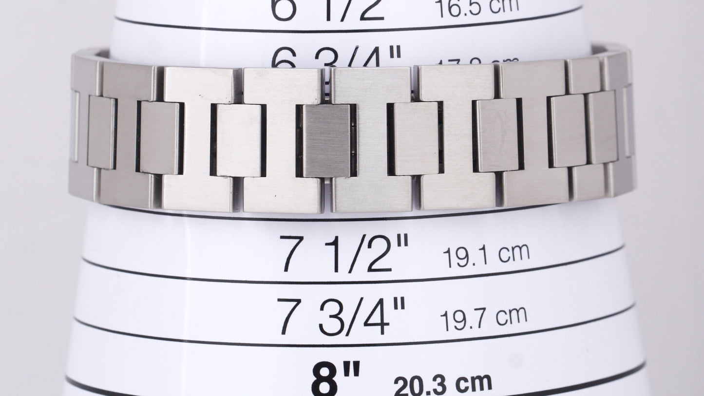 MINT Cartier Pasha 2324 Stainless Steel BLACK Arabic Date Automatic 35mm Watch