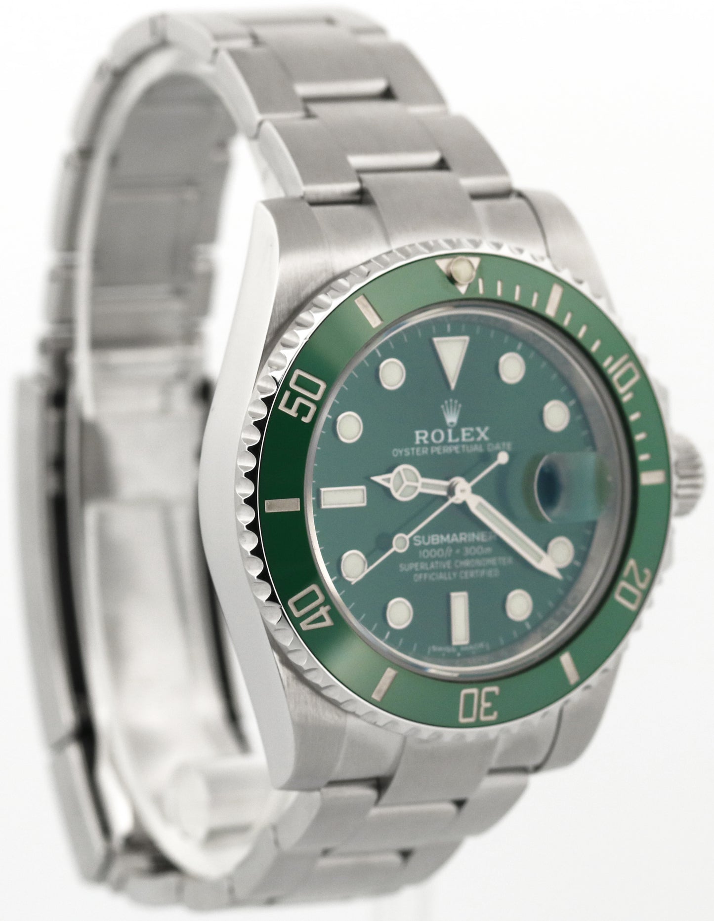 Rolex Submariner Date HULK Green 40mm Ceramic Stainless Steel 116610 LV Watch