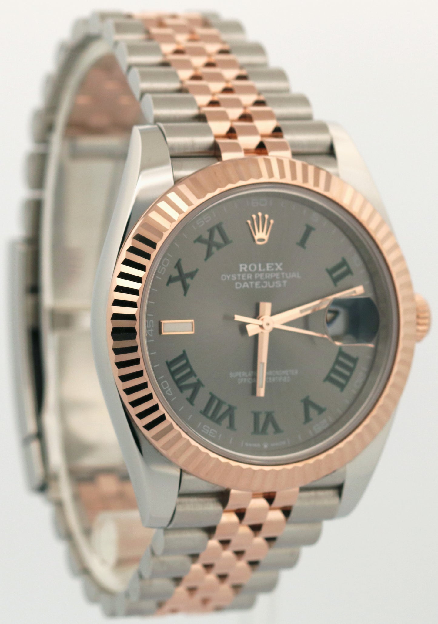 2025 PAPERS Rolex DateJust 41mm WIMBLEDOM Rhodium 18K Steel JUBILEE 126331 BOX