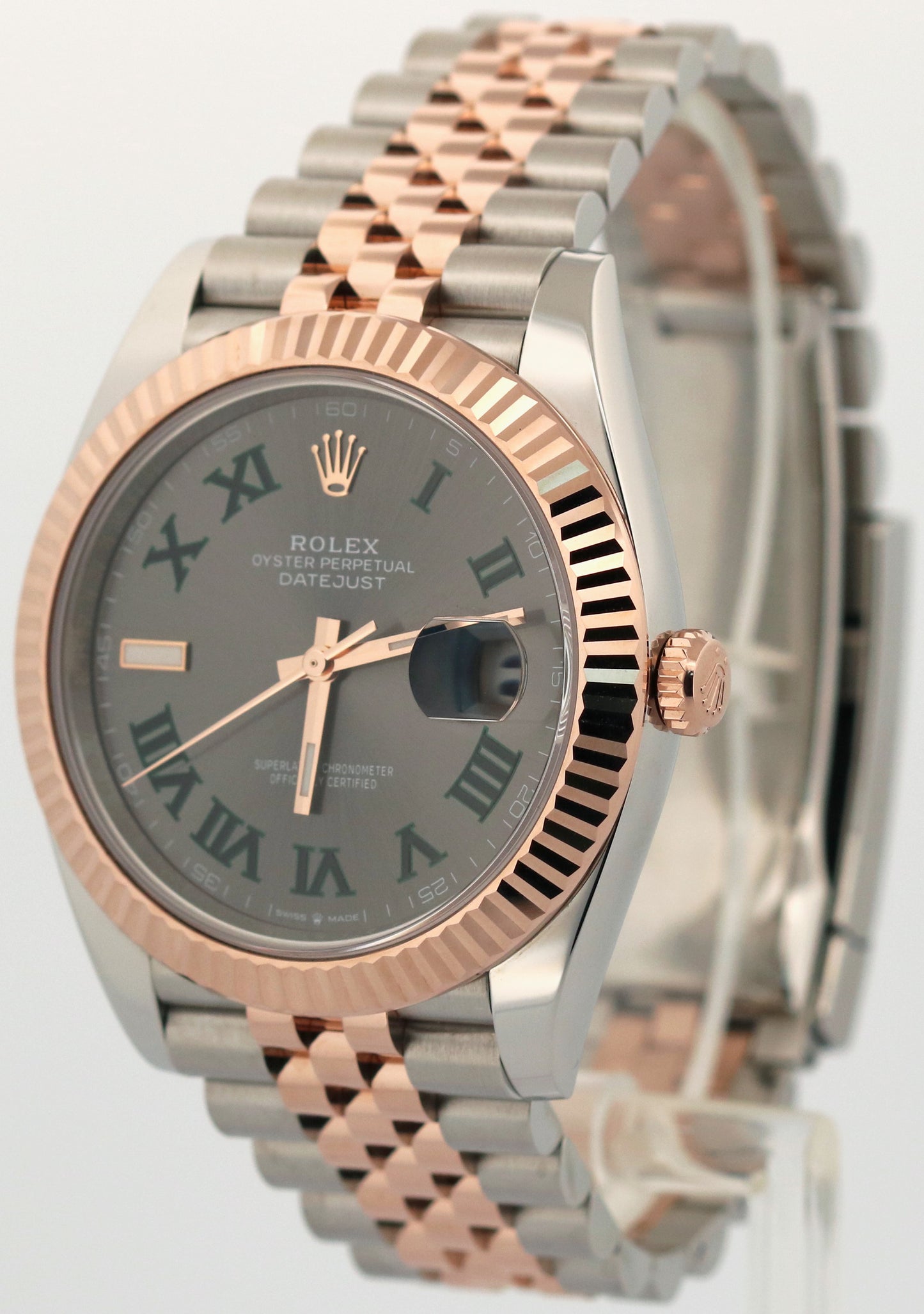 2025 PAPERS Rolex DateJust 41mm WIMBLEDOM Rhodium 18K Steel JUBILEE 126331 BOX