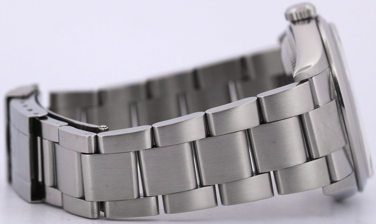 Rolex Explorer I BLACK 36mm 3-6-9 Stainless Steel MK2 Oyster NO-HOLES 114270