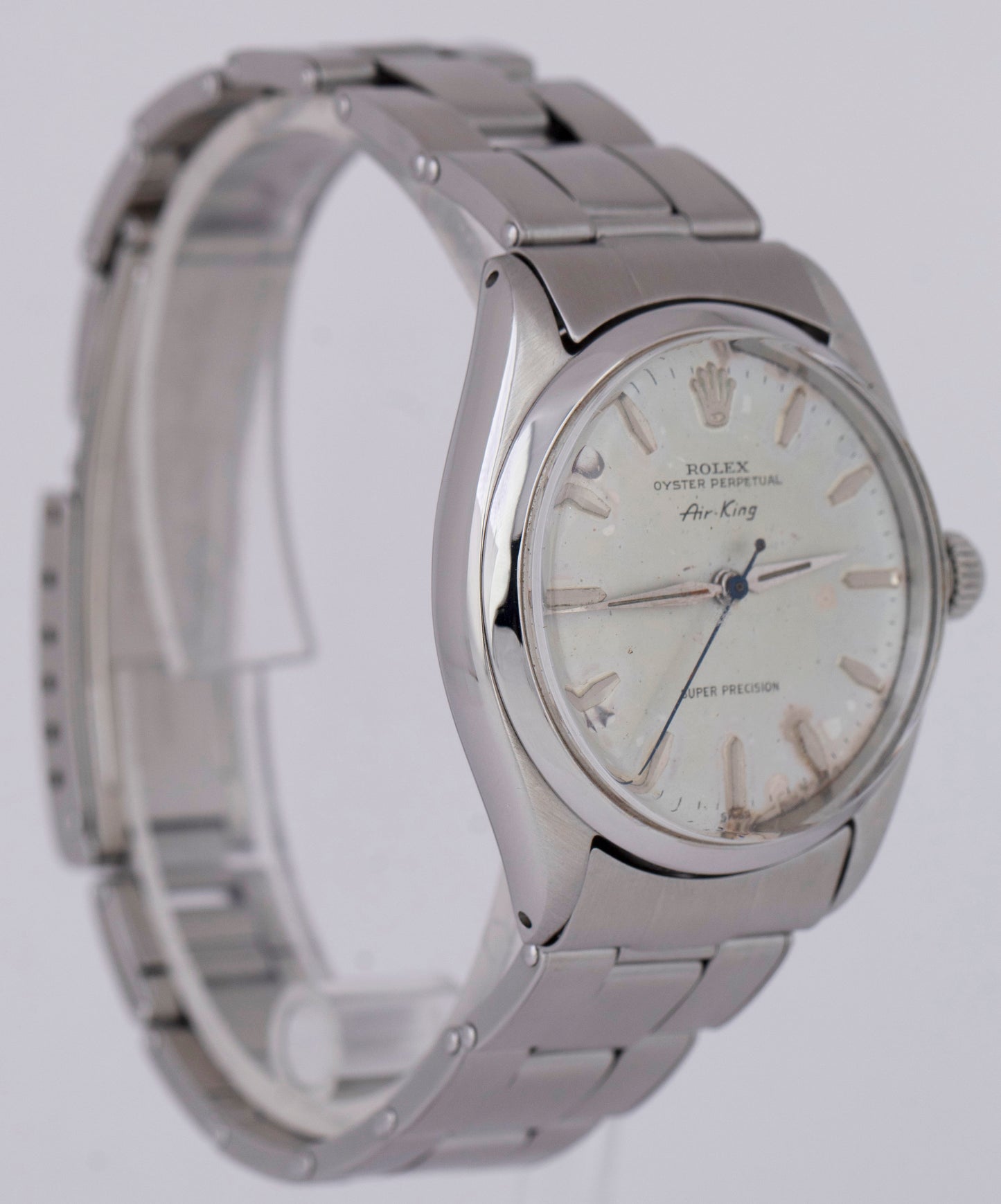 1962 Rolex Oyster Perpetual Air-King Super Precision Silver 34mm Stainless 5500