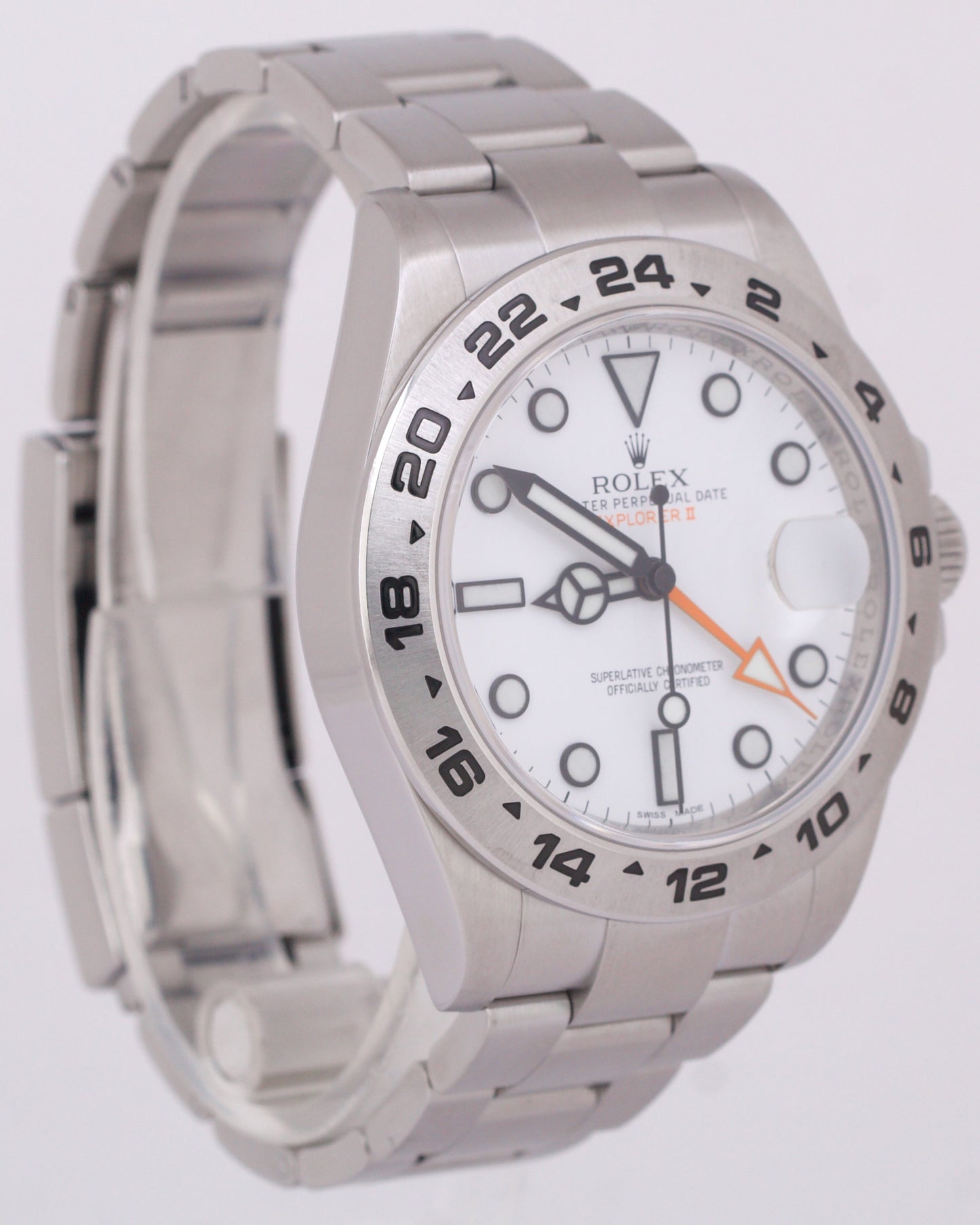 MINT 2020 PAPERS Rolex Explorer II 42mm 216570 POLAR WHITE Orange GMT Watch BOX