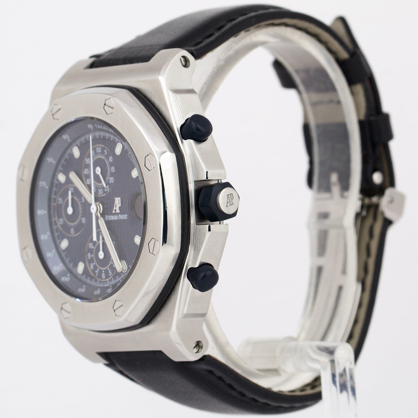 PAPERS Audemars Piguet Royal Oak Offshore BLUE BEAST 42mm Leather 25770ST B+P