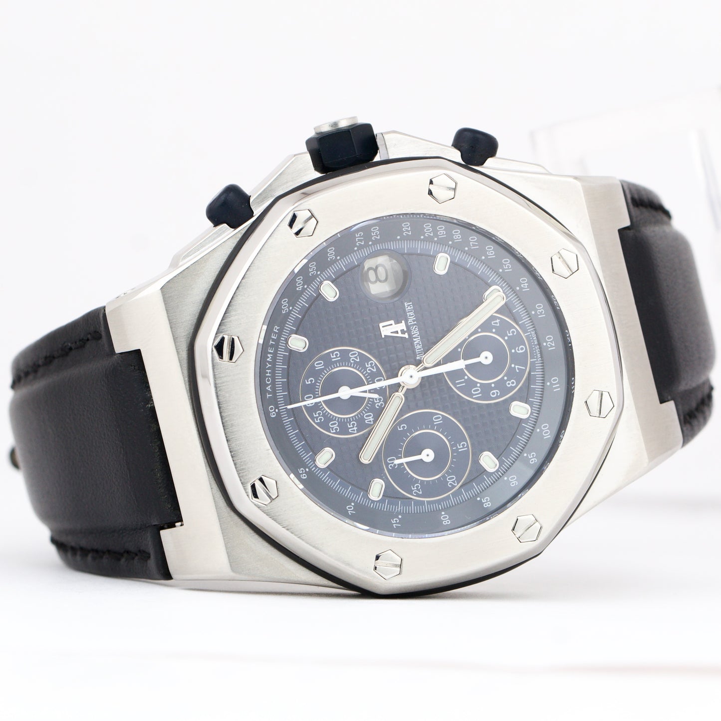 PAPERS Audemars Piguet Royal Oak Offshore BLUE BEAST 42mm Leather 25770ST B+P