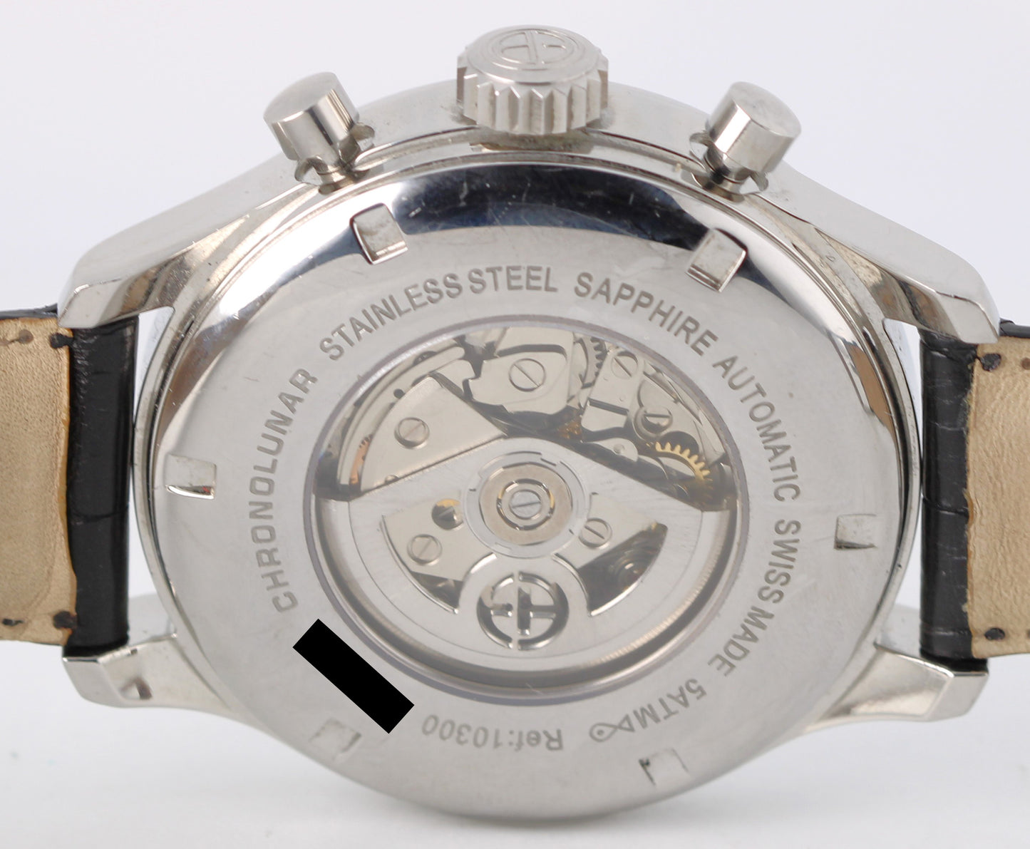 Ernst Benz Chronolunar Stainless Steel Black Arabic 47mm GC10311 10300 Watch