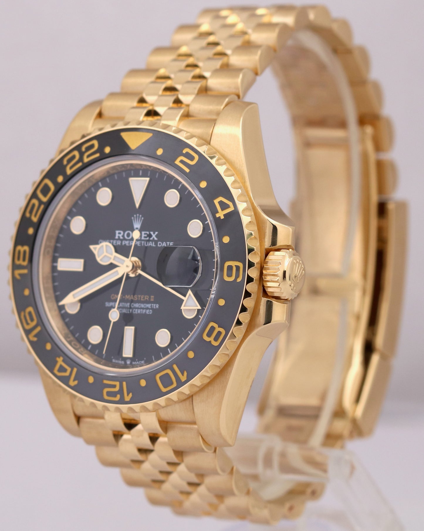 2024 PAPERS Rolex GMT-Master II 18K Yellow Gold JUBILEE 40mm 126718 GRNR BOX