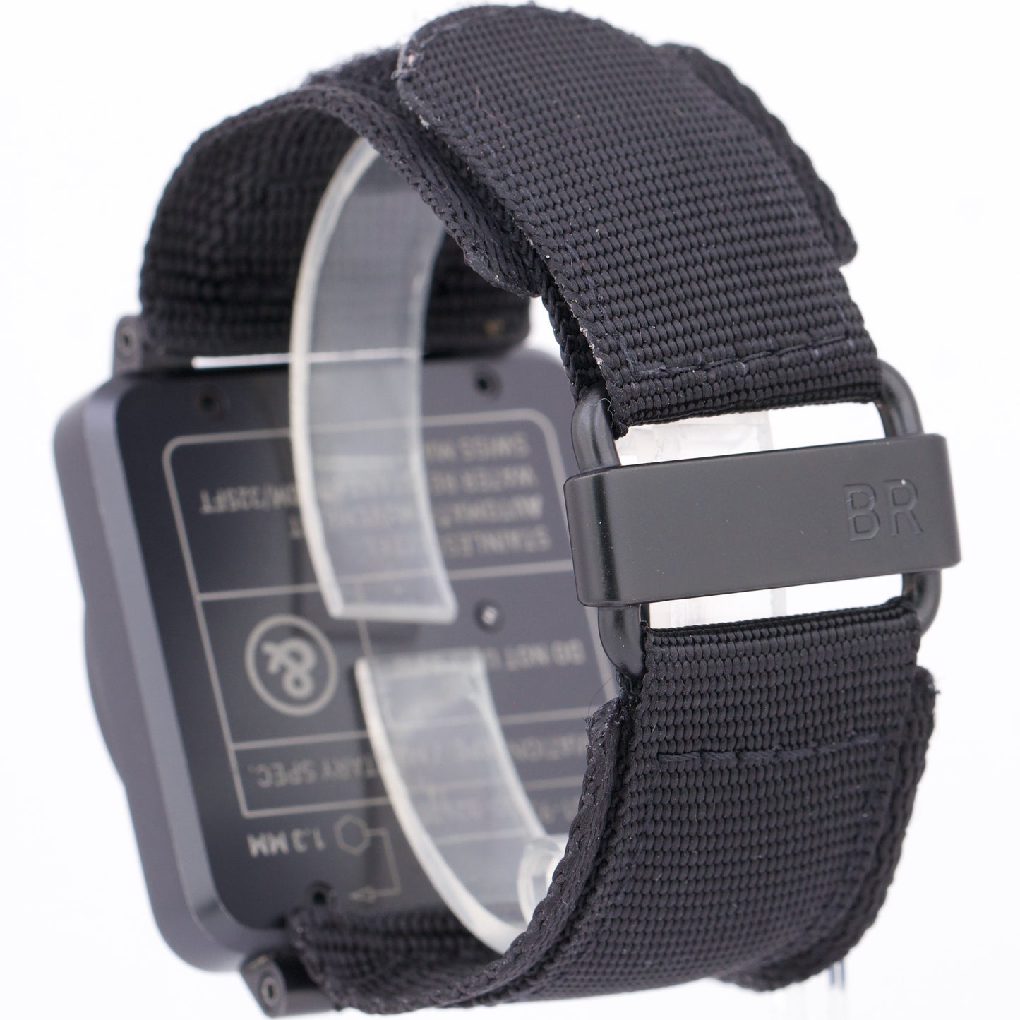 Bell & Ross GMT Matte Black PVD Stainless Steel 46mm Automatic Fabric BR01-93