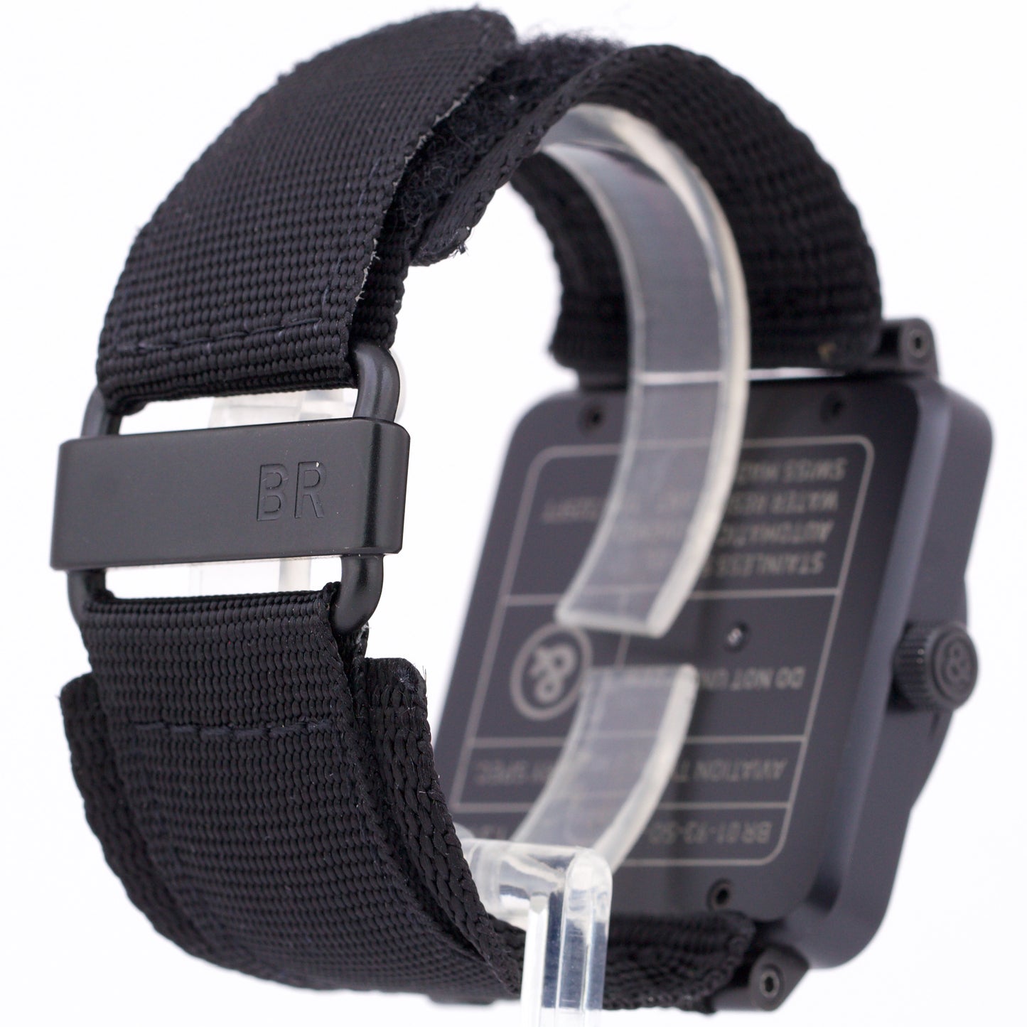 Bell & Ross GMT Matte Black PVD Stainless Steel 46mm Automatic Fabric BR01-93