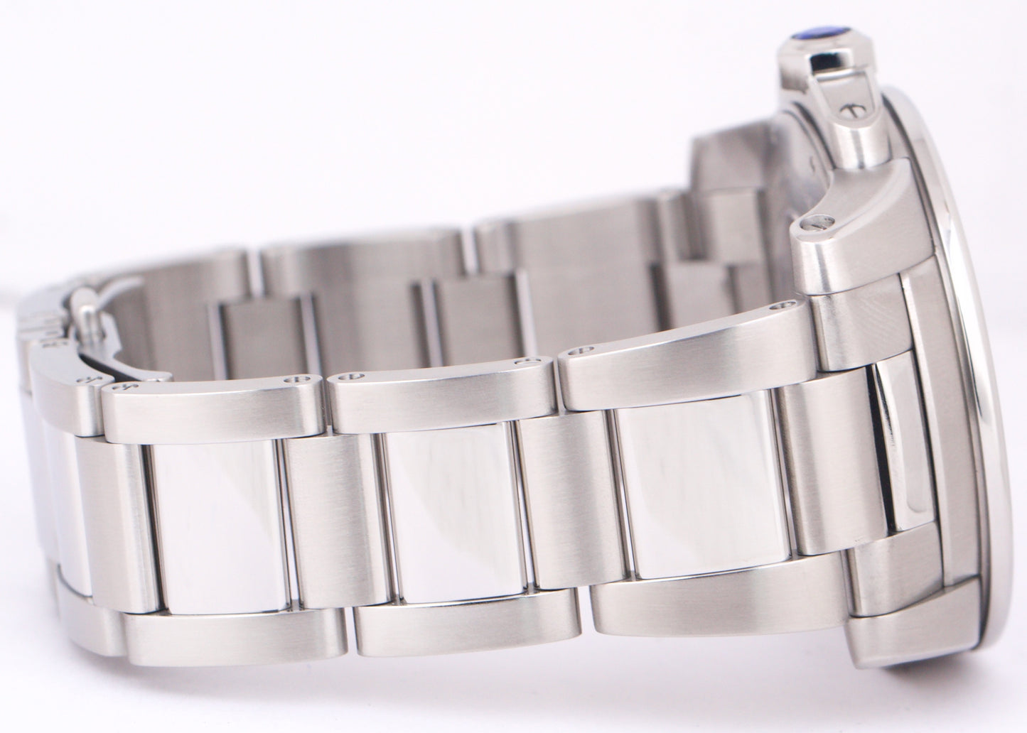 Men's Cartier Calibre Black Roman 42mm Stainless Date Watch 3389 / W7100016