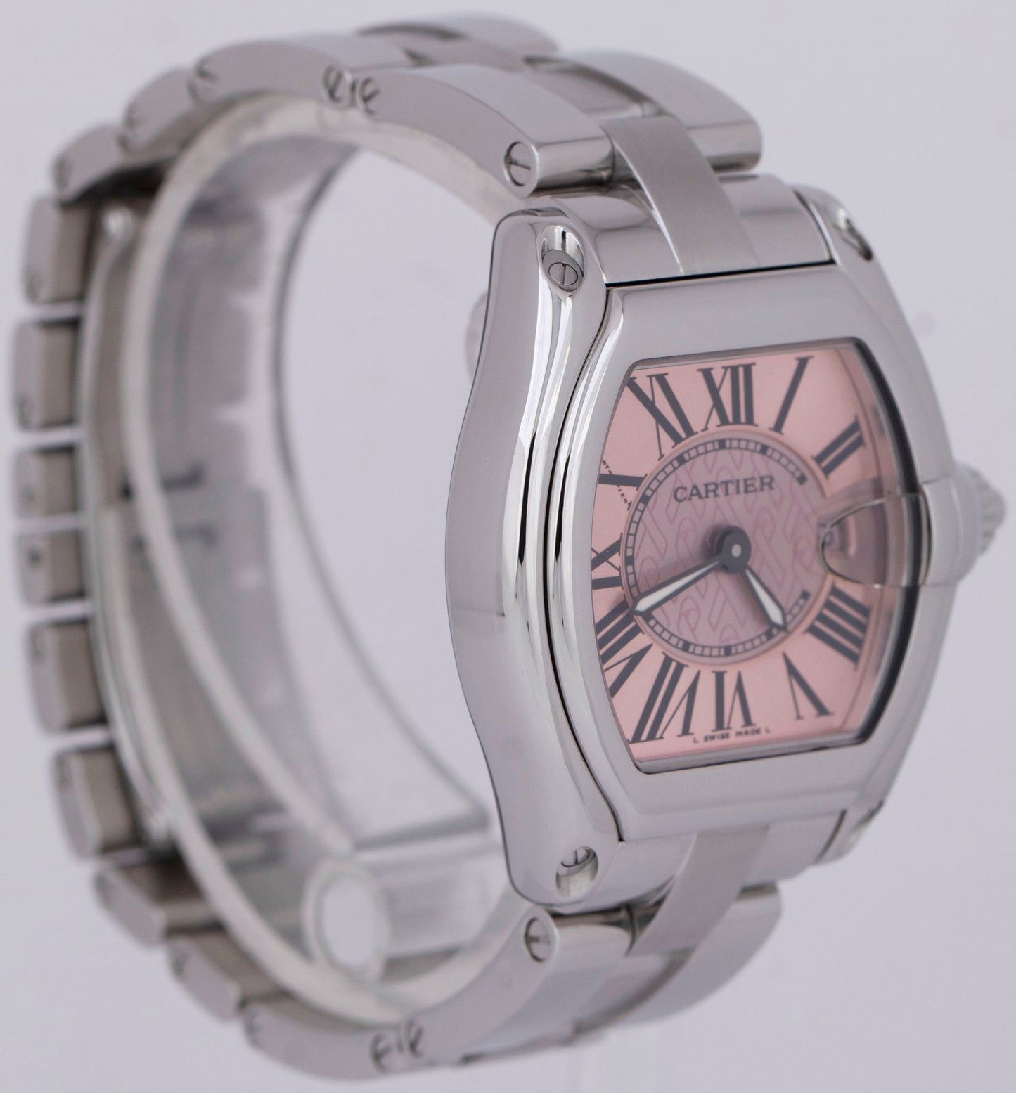 Cartier Roadster PINK RIBBON Breast Cancer Awareness PAPERS 2675 / W62043V3 B+P