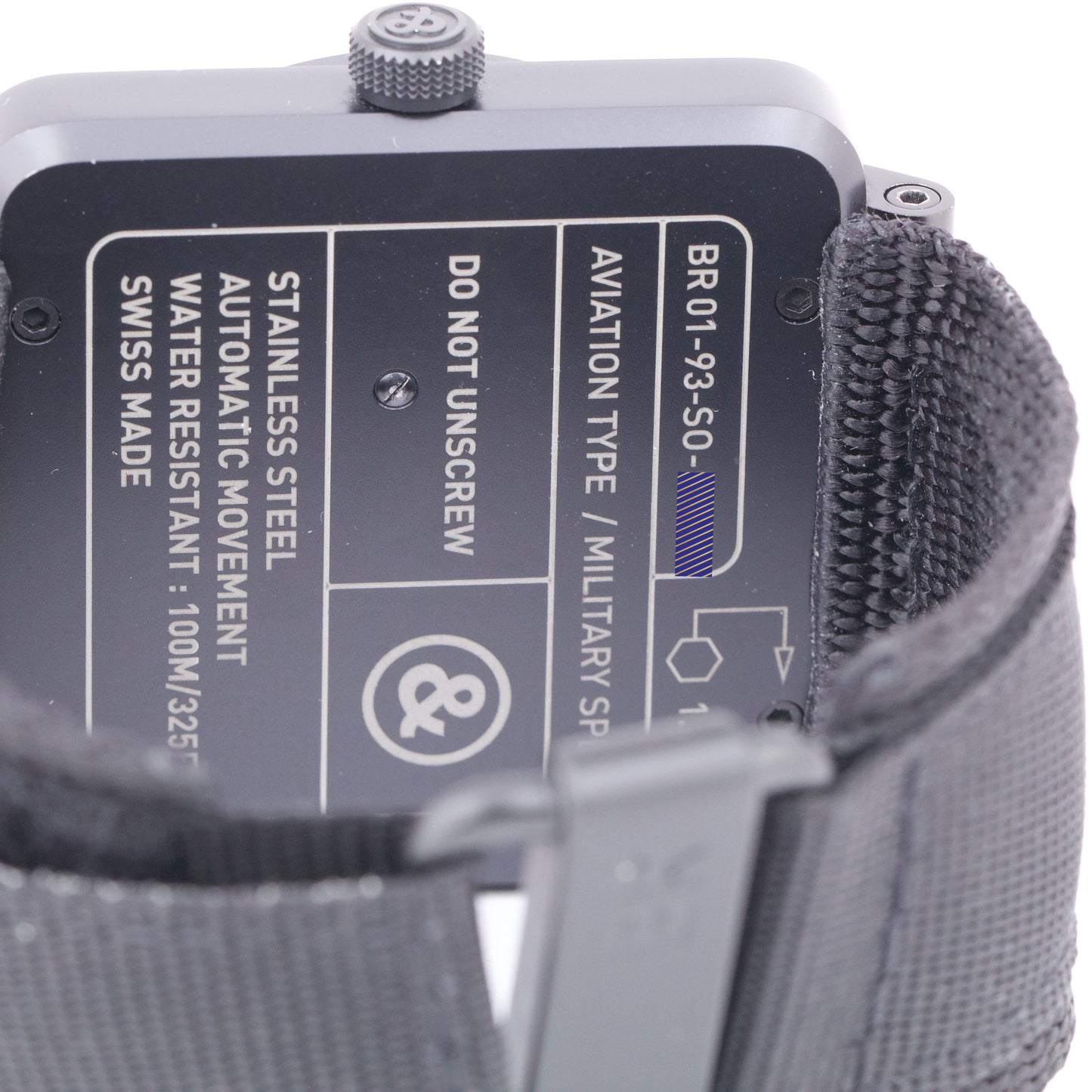 Bell & Ross GMT Matte Black PVD Stainless Steel 46mm Automatic Fabric BR01-93