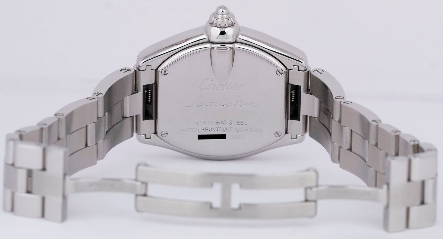 Cartier Roadster PINK RIBBON Breast Cancer Awareness PAPERS 2675 / W62043V3 B+P