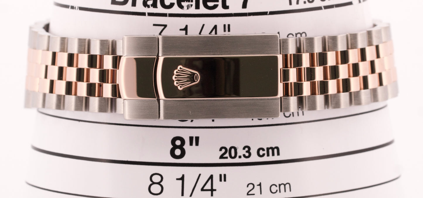 Rolex DateJust 41mm SUNDUST PINK Steel 18K Rose Gold JUBILEE Fluted 126331 BOX