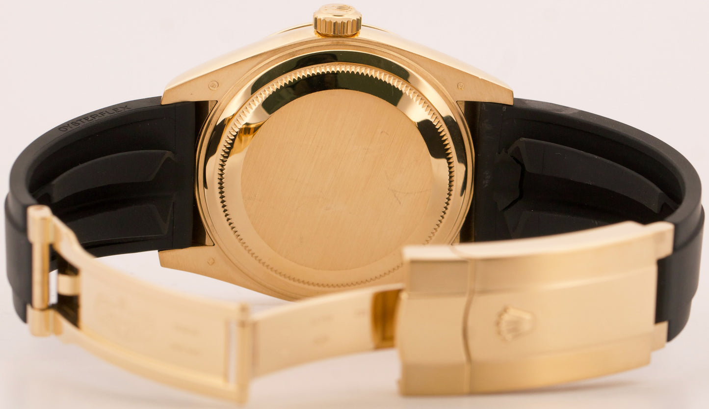 2023 Rolex Sky-Dweller BLACK 18K Yellow Gold Rubber OYSTERFLEX 42mm 336238 BOX